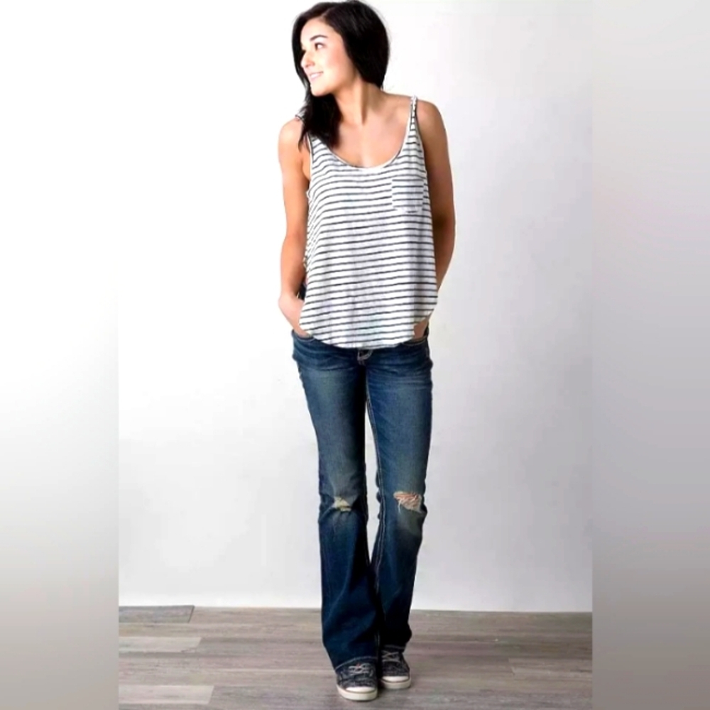 Buckle Black Jeans Womens 26x32 Black Fit No 129 Bootcut Distressed Wash Denim